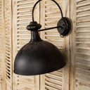 Vintage - Inspired Black Metal Wall Sconce - LUUGAA