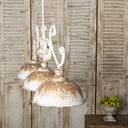 Vintage Off - White Metal Pendant Light - LUUGAA
