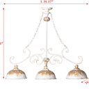 Vintage Off - White Metal Pendant Light - LUUGAA