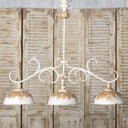 Vintage Off - White Metal Pendant Light - LUUGAA