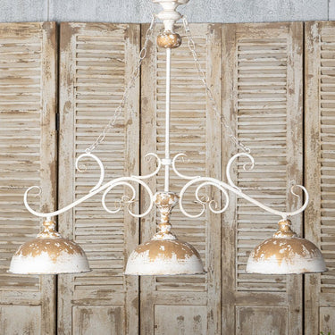 Vintage Off - White Metal Pendant Light - LUUGAA