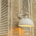 Vintage Off - White Metal Wall Sconce - LUUGAA