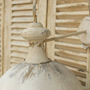 Vintage Off - White Metal Wall Sconce - LUUGAA