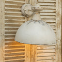 Vintage Off - White Metal Wall Sconce - LUUGAA