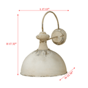 Vintage Off - White Metal Wall Sconce - LUUGAA