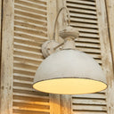 Vintage Off - White Metal Wall Sconce - LUUGAA