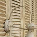 Vintage Off - White Metal Wall Sconce - LUUGAA