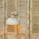 Vintage Off - White Metal Wall Sconce - LUUGAA