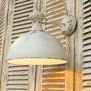 Vintage Off - White Metal Wall Sconce - LUUGAA