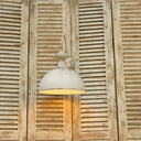 Vintage Off - White Metal Wall Sconce - LUUGAA