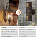 Vintage Outdoor Lantern Wall Light - LUUGAA