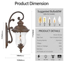 Vintage Outdoor Lantern Wall Light - LUUGAA