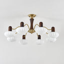 Walnut Color Embrace Chandelier - LUUGAA