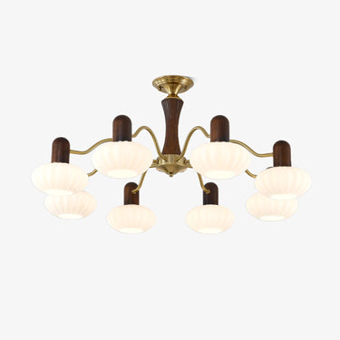 Walnut Color Embrace Chandelier - LUUGAA