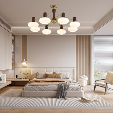 Walnut Color Embrace Chandelier - LUUGAA
