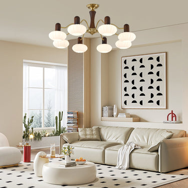 Walnut Color Embrace Chandelier - LUUGAA