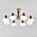 Walnut Color Embrace Chandelier - LUUGAA