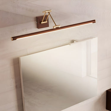 Walnut Color Linear Adjustable Wall Light - LUUGAA
