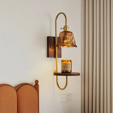 Walnut Shelf Sconce - LUUGAA