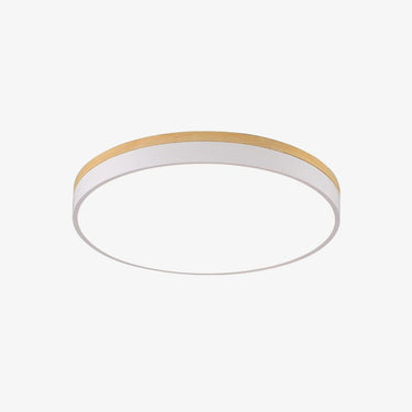 White Round Wooden Ceiling Lamp - LUUGAA