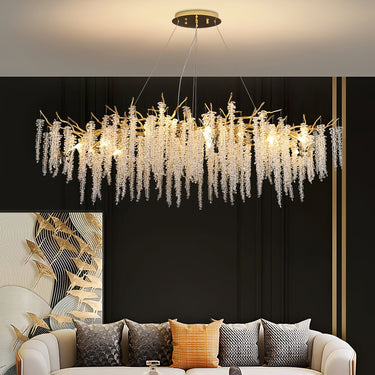 Wisteria Flower Crystal Chandelier - LUUGAA