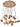 Wood Pumpkin Cluster Chandelier - LUUGAA
